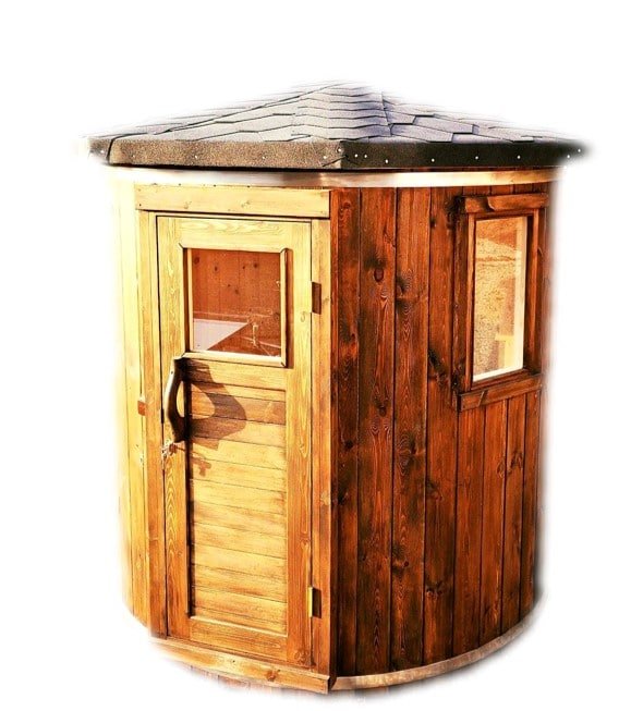 ronde sauna voor 2-4 personen [UPDATED] TimberIN
