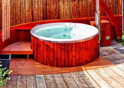 hot tub met houtkachel